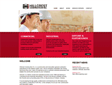 Tablet Screenshot of hillcrestconstruction.ca